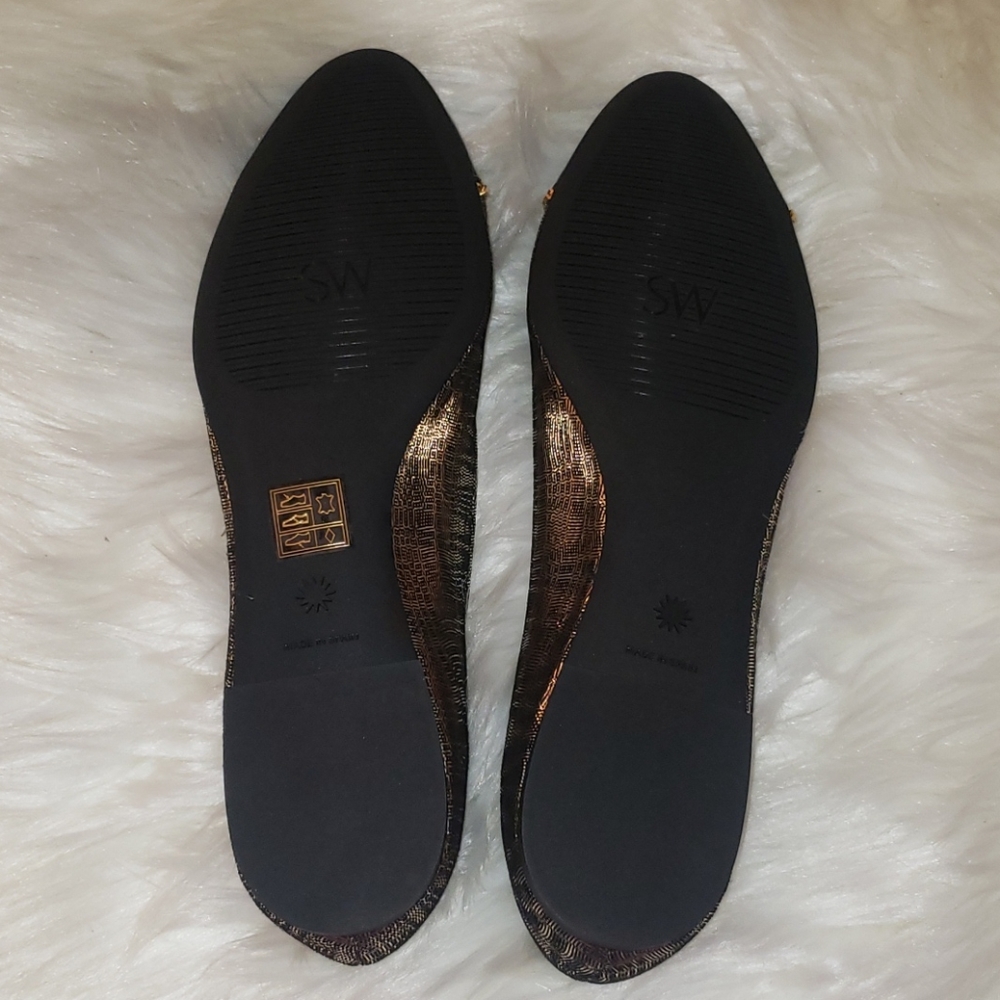 New Stuart Weitzman Gabby Chain-Link Leather Flat… - image 6